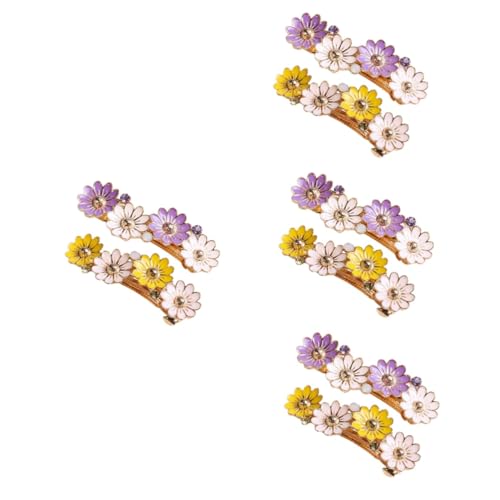 Holibanna 8 Stk Haarschmuck Haarspangen für Mädchen Haarspangen Dekoration Haar Klammern Tiara braut haarspangen Blumen-Haarspangen Gänseblümchen Kopfbedeckung Haarnadel Strasssteine von Holibanna