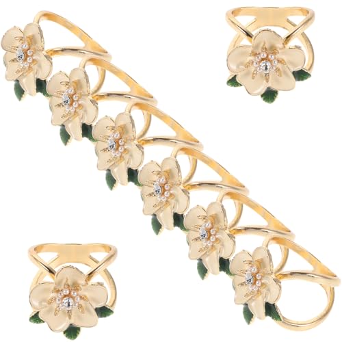 Holibanna 8 Stück Antirutsch Schal Clips mit Gartenia Design Vielseitiger Modischer Schmuck für Arbeit Partys Alltagslook von Holibanna