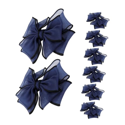 Holibanna 8 Stück Teiliges Dunkelblaue Schleifen-schuhdekorationen aus Organza für Damen Vielseitige Bowknot Clips Einfache Diy-anbringung Passend für Absätze Ballerinas und Alltagsschuhwerk von Holibanna