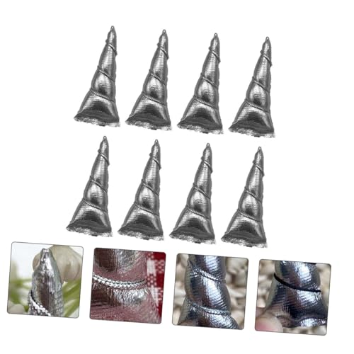 Holibanna 8 Stück Teiliges Einhorn Horn Silberfarbene DIY Kopfschmuck Accessoires Kreative Teile für Stirnband Herstellung Praktisch und Langlebig für Kostüm und Zufällige Zufällige Farbe von Holibanna