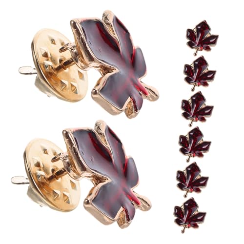 Holibanna 8 Stück Teiliges Kanadische Ahornblatt-broschen Emaillierte Designer-anstecknadeln Leichte Metallnadeln mit Sicherem Verschluss Modische Schmuckakzente für Hemden Kleider Schals von Holibanna
