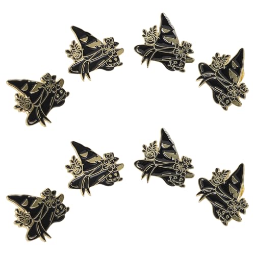 Holibanna 8-teilige Halloween-Katzenbrosche: Niedlicher Halloween-Hexenhut aus Legierung mit Katzen-Hexenelement-Brosche für Damen und Herren, Pullover, Jacken, Hüte Holibanna 8-teilige Halloween-Katzenbrosche: Niedlicher Halloween-Hexenhut aus Legierung mit Katzen-Hexenelement-Brosche für Damen und Herren, Pullover, Jacken, Hüte von Holibanna