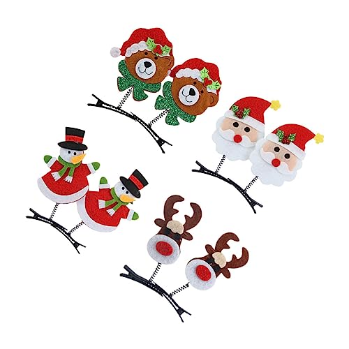 Holibanna 8stücke Teiliges Weihnachts-haarclip Fröhliche Weihnachtsaccessoires Mit Weihnachtsmann Rentier Schneemann Und Bär Für Kostümpartys Und Fotoshootings von Holibanna