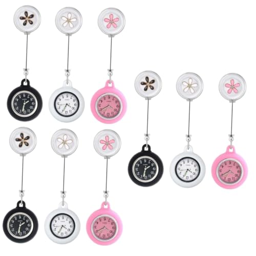 Holibanna 9 STK Krankenschwester Uhr Gedruckt Geschenk Für Krankenschwestern Hängende Schwesternuhr Retro- Mit Ansteckbrosche Revers Hängen Blumen Kind Zinklegierung Kleidung von Holibanna