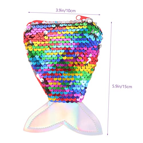 Holibanna 9 STK Meerjungfrau Geldbörse Mermaze Meerjungfrauen Pailletten-Geldbörse für Mädchen Kinder Geldbörse Umhängetasche Schlüsselband Partygeschenke für Meerjungfrauen Münzbeutel klein von Holibanna