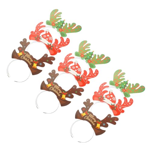 Holibanna 9stücke Teiliges Weihnachts-stirnband Mit Rentiergeweih Für Erwachsene Praktisches Cosplay-zubehör Für Partys Fotorequisiten Und Festliche Anlässe Für Unvergessliche Momente von Holibanna