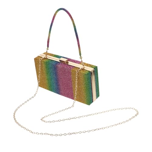 Holibanna Abendessen Tasche Mädchen Geldbörsen Outdoor-Dekor Umhängetasche Geldbörsen für Damen im Trend Abend-Clutch Tasche im Regenbogen-Design draussen Handtasche Partytasche schmücken von Holibanna