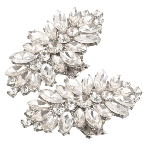 Holibanna Abnehmbare Strass Schuhclips Silberne Schuhschnallen Dekorative Hochzeitsschmuck Leicht Vielseitig für Damen Pumps High Heels und Festliche Anlässe von Holibanna