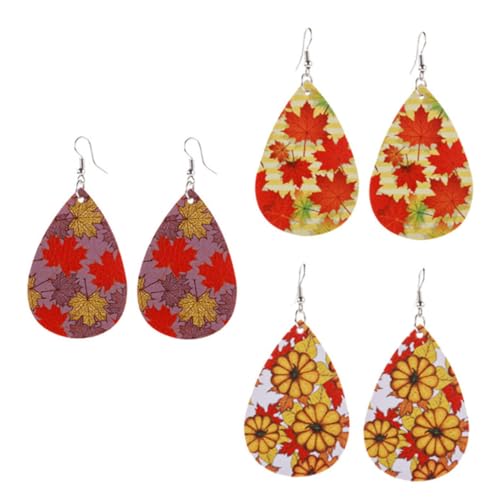 Holibanna Ahornblatt Ohrhänger Set für Erntedankfest Ohrringe Orange und Gelb für Festliche Anlässe und Kreative Looks von Holibanna