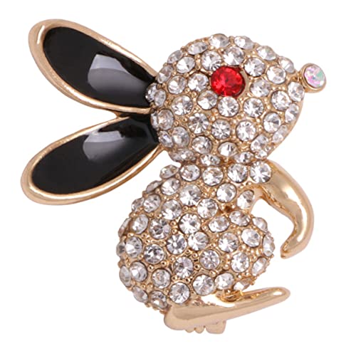Holibanna Alloy Fashion Rabbit Brosche für Damen Volldiamant Brosche Elegantes Kleidungszubehör für Hochzeiten Geburtstage Besondere Anlässe Vielseitig Einsetzbar von Holibanna