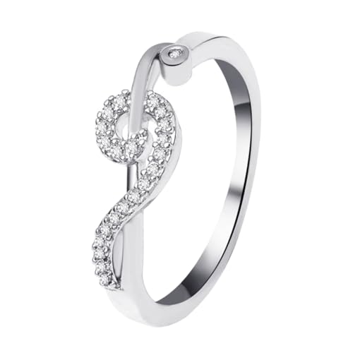 Holibanna Musikring Notendesign Als Dekor Für Damen Einfacher Fingerring in Form Von Musiknoten Stilvolles Accessoire von Holibanna
