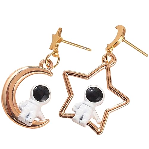 Holibanna Astronauten-ohrhänger Für Damen Hohl Baumelnd Mondstern-ohrringe Modisch Leicht Für Abendkleidung Holibanna Astronauten-ohrhänger Für Damen Hohl Baumelnd Mondstern-ohrringe Modisch Leicht Für Abendkleidung von Holibanna