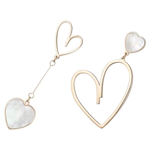 Holibanna Asymmetrische Love Heart Ohrringe Damen Dangle Ohrstecker Titanstahl Hautfreundlich Schick Schmuck für Alltag und Party Holibanna Asymmetrische Love Heart Ohrringe Damen Dangle Ohrstecker Titanstahl Hautfreundlich Schick Schmuck für Alltag und Party von Holibanna