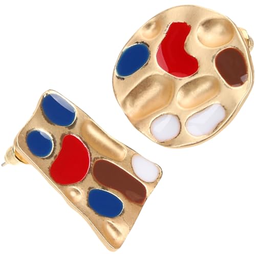 Holibanna Asymmetrische Ohrstecker für Frauen Kreative Künstler palette Modische Tropf ohrringe Ausgefallener Schmuck für Partys Valentinstag und Alltagslooks von Holibanna