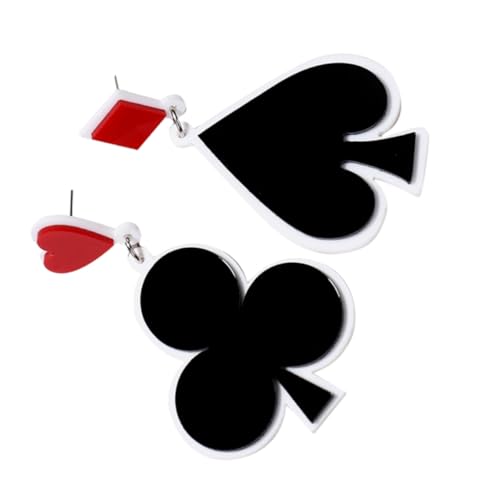 Holibanna Asymmetrische Pokerkarte Ohrhänger Damen Leichtgewichtiger Modeschmuck Trendige Spielkarten Motiv Ohrringe Ausgefallene Dangle Ohrstecker Für Alltag Und Party Holibanna Asymmetrische Pokerkarte Ohrhänger Damen Leichtgewichtiger Modeschmuck Trendige Spielkarten Motiv Ohrringe Ausgefallene Dangle Ohrstecker Für Alltag Und Party von Holibanna