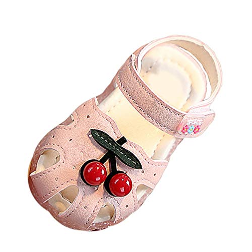 Holibanna Baby Mädchen Sommersandalen Kirsche Weichen Boden Sandalen Prinzessin Party Strand Römische Schuhe (Rosa Größe 16 12. 5Cm 5. 5Us 4. 5Uk 21Eu 4. 9125Inch) von Holibanna