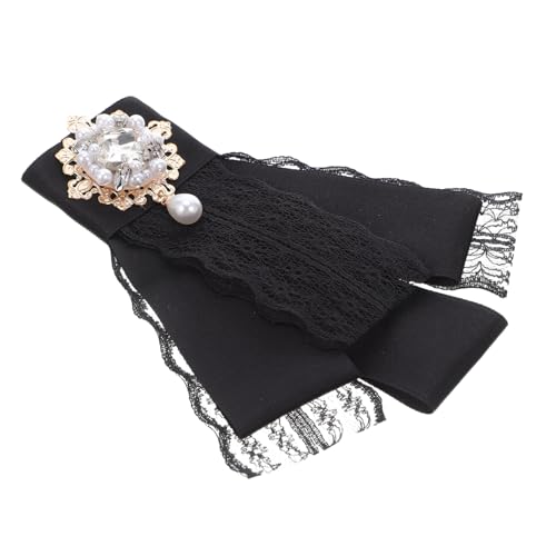 Holibanna Barockstil Brosche mit Strass und Perlen Vorgebundene Schleife als Vielseitiges Accessoire für Kleidung Taschen und Haar Stilvolle Anstecknadel für festliche Anlässe von Holibanna