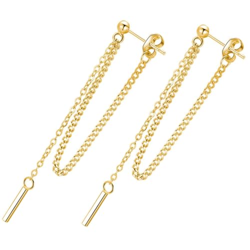 Holibanna Baumelnde Kettenohrringe Ohrhänger Ohrschmuck Für Damen Und Mädchen Perlenohrringe Mit Stabanhänger Quastenohrringe Für Alltag Und Anlässe Langlebig von Holibanna