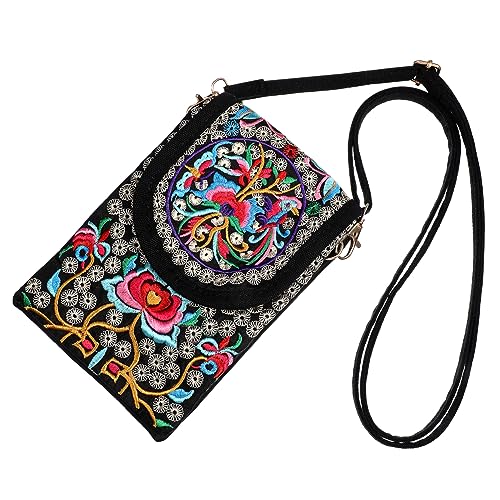 Holibanna Kulturtasche Mit Ethnischem Design Bestickte Umhängetasche Leicht Und Tragbar Für Handy Makeup Und Mehr Für Feiern Wie Hochzeiten Und Geburtstagsfeste von Holibanna
