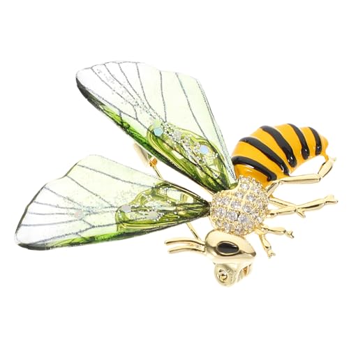 Holibanna Bienenbrosche mit Transparenten Acrylflügeln Gold Akzent Leichte Anstecknadel für Kleidung Schal Tasche Modisches Accessoire für Damen Vielseitig Einsetzbar bei Partys und Alltag von Holibanna