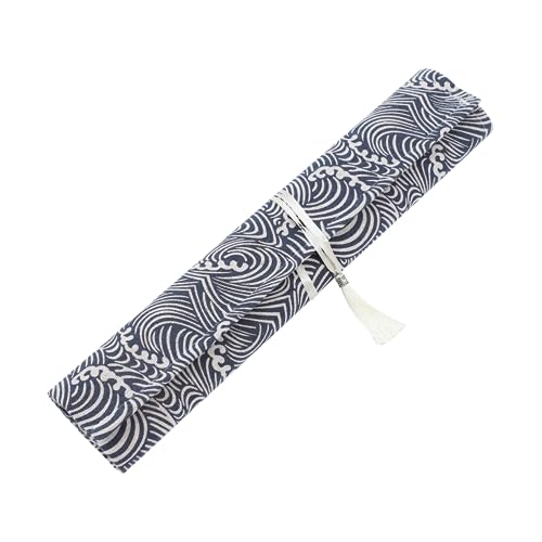 Holibanna Federmäppchen Rolltasche Für Pinsel Und Buntstifte Praktische Aufbewahrung Für Künstler Mit Fächern Schwarz-weiß Wolkenmuster Einfach Zu Transportieren von Holibanna