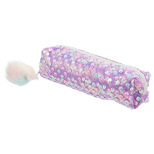Holibanna Glitzer Federmäppchen Rosa Großer Bleistift Organizer für Schüler Tragbare Schreibwarentasche mit Reißverschluss Kawaii Federmäppchen für Schule Make Up von Holibanna