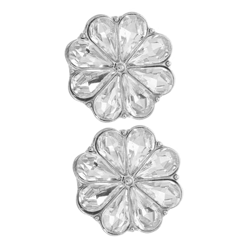 Holibanna Blüten Manschettenknöpfe für Damen mit Funkelnden Strasssteinen Langlebige Legierungs Accessoires Alternative zu Traditionellen Hemdknöpfen für Smoking und Festliche Anlässe von Holibanna