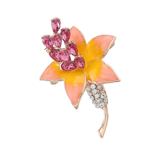 Holibanna Blumen Brosche Anstecknadel Für Damenbekleidung Broschen Für Damen Lilienbrosche Frauenkleidungsdekor Strass-brosche Anstecknadel Aus Emaille Abzeichen Mädchen Metall von Holibanna