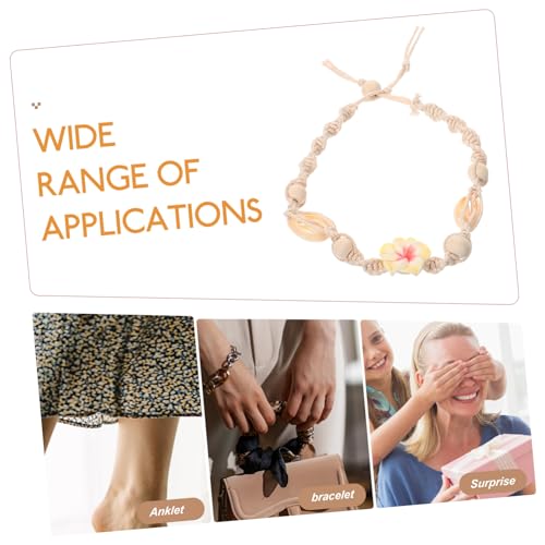 Holibanna Boho Fußkettchen Damen Handgefertigt Geflochtenes Strand Schmuck Verstellbar Sommer Accessoire für Alltag und Party von Holibanna