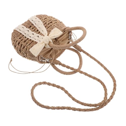 Holibanna Boho Handgewebte Strandtasche Damen Wasserfeste Stroh Schultertasche Handlich Vielseitig Für Urlaub Alltag von Holibanna