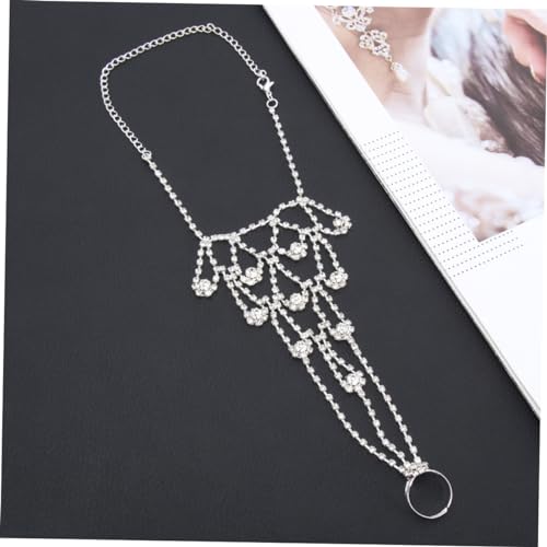 Holibanna Braut Fußkettchen mit Funkelnden Strasssteinen Zarte Strand Knöchelkette Verstellbarer Schmuck für Frauen und Mädchen Modisches Boho Accessoire für Hochzeit und Sommer von Holibanna