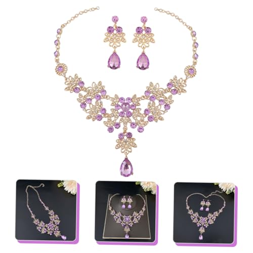 Holibanna Brautschmuckset Wasserfall Halskette und Tropfenohrringe für Hochzeit Damen Schmuckset mit Langlebigem für Braut und Besondere Anlässe von Holibanna