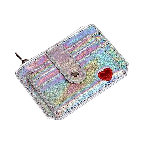 Holibanna Brieftasche Geldbörsen Damen geldbörse Portemonnaie glänzende Geldbörse holografische Geldbörse Mini Kartenhalter Violett von Holibanna