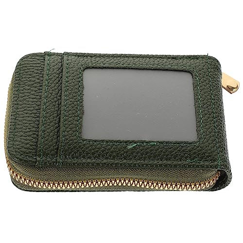 Holibanna Brieftasche zur Kartenaufbewahrung scheckkarten-etui kreditkartenhalter Kartenetui mit Reißverschluss Kartenbox Fall Kreditkarteninhaber Ausweistasche modisches Kartenetui Pu Green von Holibanna