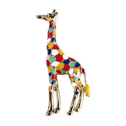 Holibanna Brosche Cartoon Emaille Giraffe Kristallbrosche Tierbrosche für Schal Tasche Schal Hut Kleidung Dekoration Mantelbrosche von Holibanna