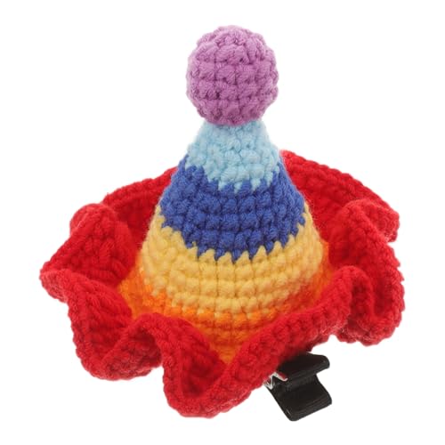 Holibanna Bunte Mütze Haarnadel Wickelmütze Pferdeschwanz Mütze Vorschal Mützen Beanies Haarspangen Haarteile Haarspangen Haarspangen Wollstrickspangen Party Haarspangengarn von Holibanna