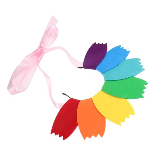 Holibanna Buntes Blumen Stirnband mit Regenbogen Design Verspieltes Haaraccessoire für Partys und Karneval Vielseitiger Kopfschmuck für Frauen für Geburtstagsfeiern und Festivals von Holibanna