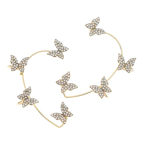 Holibanna Butterfly Ohrmanschetten mit Strass Ohrringe für Frauen Hochzeits und Abendveranstaltungen Perfektes für Freundin Tochter oder Brautjungfer von Holibanna