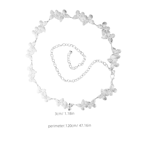 Holibanna Butterfly Waist Chain mit Verstellbarem Verschluss Metall Gürtelkette für Damen Vielseitiger Taillenschmuck für Kleider Jeans Partys und Alltag von Holibanna