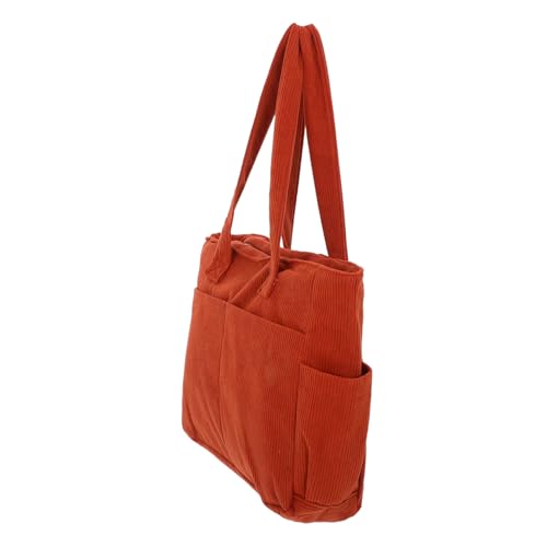 Holibanna Canvas Messenger Bag Große Umhängetasche mit Extra Stauraum aus Strapazierfähigem Canvas für Alltag und Freizeit Herren Damen Schultertasche in Orange von Holibanna