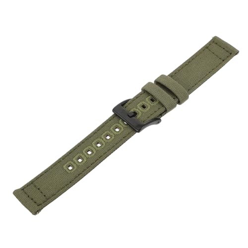 Holibanna Canvas Smartwatch Armband Schnellverschluss Verstellbares Sport Ersatzband für Herren Damen Atmungsaktives Robustes Uhrenarmband Kompatibel mit Huawei Mobiltelefon Grün mit von Holibanna