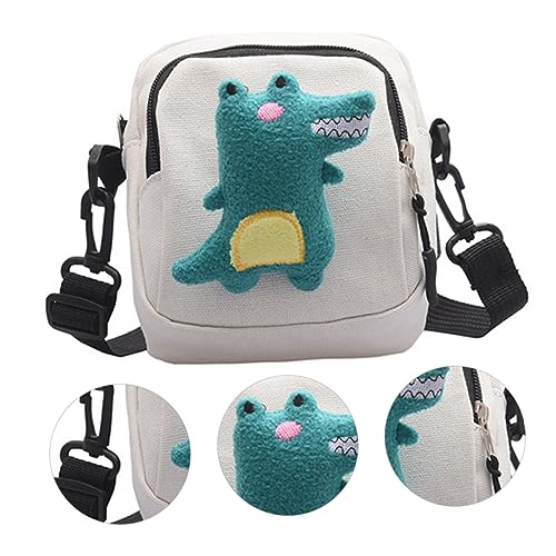 Holibanna Canvas Tasche Klein Umhängetasche Dinosaurier Muster Damen Handtasche Messenger Bag Mini Tasche Schultertasche Strand Party Shopping von Holibanna