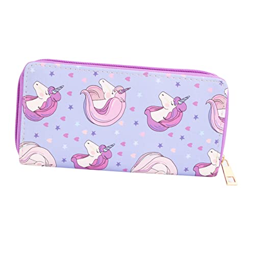 Holibanna Cartoon Einhorn Geldbörse Für Frauen Lange Pu-ledergeldbörse Mit Reißverschluss Praktische Damen Geldbörse Für Mädchen Für Reisen Und Einkaufen von Holibanna