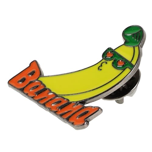 Holibanna Niedliche Brosche in Obstform Für Taschen Cartoon-brosche Metall-emaille Bananenbrosche Revers Für Rucksäcke Dekorative Krawattennadel von Holibanna