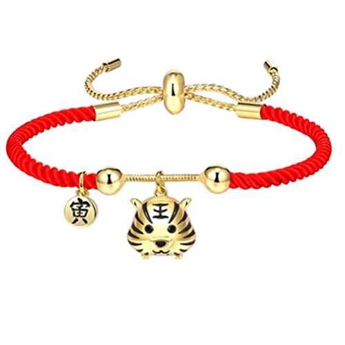 Holibanna Chinesischen Glück Red String Armband Chinesischen Sternzeichen Tiger Charme Armband für Frauen Männer Rot Seil Jahr von Tiger Luck Symbol Schmuck Stil 1 von Holibanna