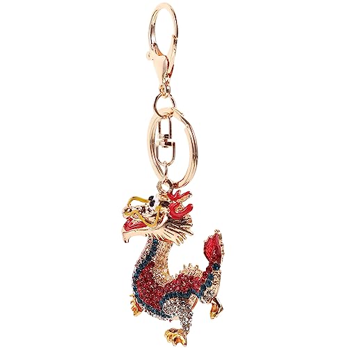 Holibanna Chinesischer Drache-Schlüsselanhänger Sternzeichen Drache 2024 Bling-Strass-Kristall-Drachen-Schlüsselanhänger Jahr Des Drachen-Schlüsselanhänger Verheißungsvoller von Holibanna