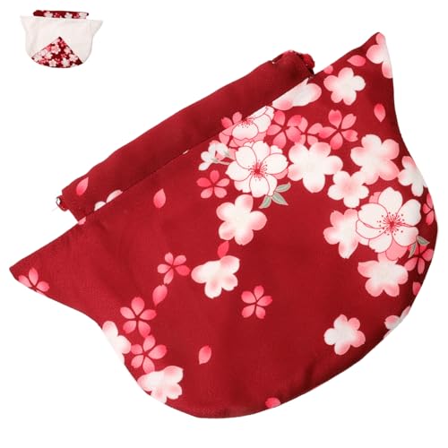 Holibanna Handtasche Clutch Mit Katzenkopf Kordelzugtasche Im Japanischen Stil Chinesische Make-up-tasche Mit Kordelzug Münzgeldbeutel Als Geschenktüte Katzentasche Fräulein Niedlich Stoff von Holibanna