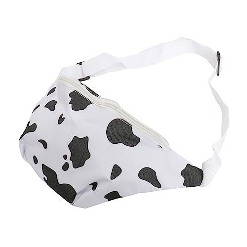 Holibanna Cow Print Brusttasche Damen PU Material Verstellbarer Gurt Mittelgroß Leichte Umhängetasche mit Glattem Reißverschluss und Niedlichem Kuhmuster für Alltag und Freizeit von Holibanna