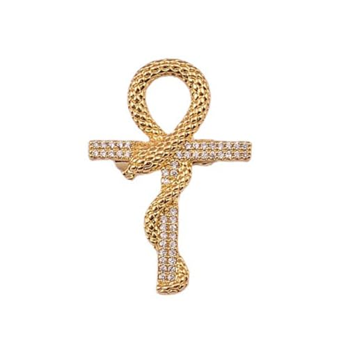 Holibanna Cross Snake Brosche mit Funkelndem Modeaccessoire für Schals Pullover Jacken Eleganter Broschenclip für Damen von Holibanna