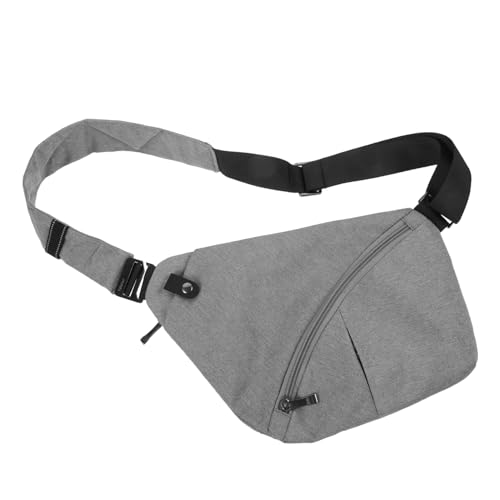 Holibanna Crossbody Brusttasche Für Herren Leichte Verstellbare Umhängetasche Mit Mehreren Fächern Anti-diebstahl Sling Bag Für Outdoor Fitness Und Alltag Graue Schultertasche Für von Holibanna